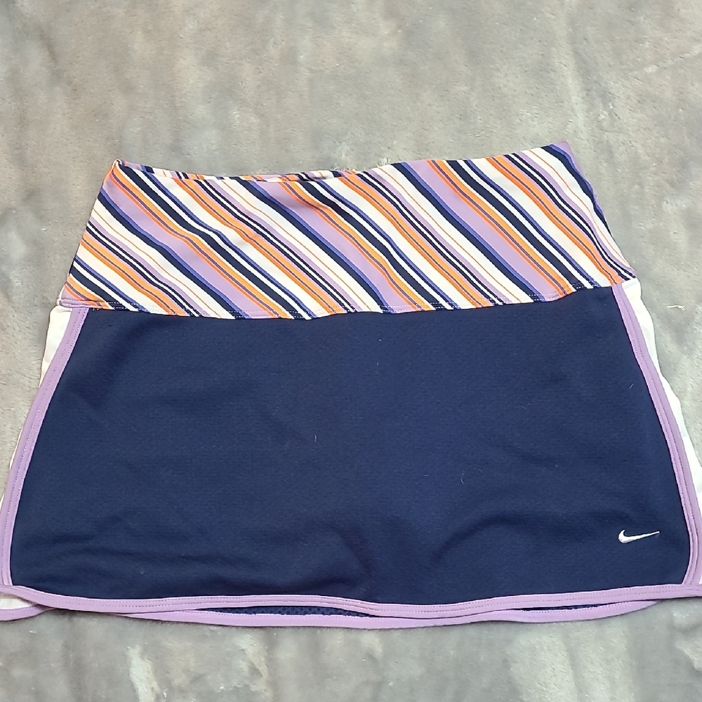 Nike Multicolor Striped and Navy Skort